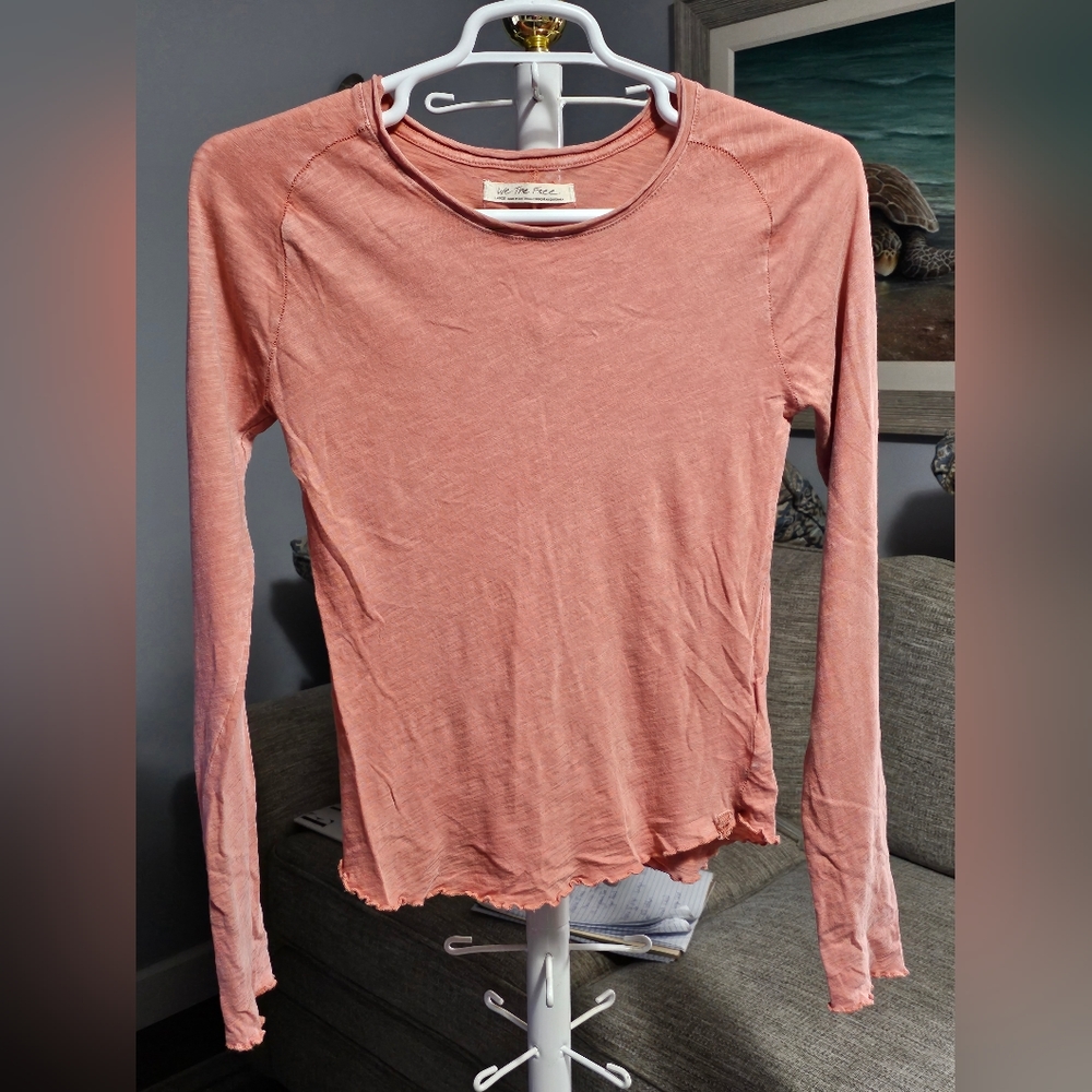 Free People Long Sleeve Tee Sz Large